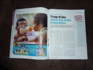 De l'aluminium dans les laits infantiles.
