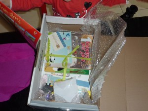 Le tout joliment enveloppé avec du ruban vert!