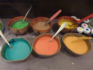 Les couleurs des 6 génoises.