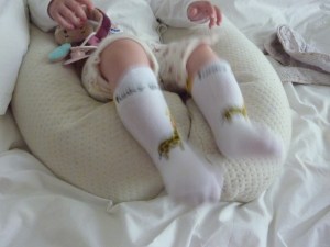 Les Chaussettes en mouvement, elles ne glissent pas de la cheville.