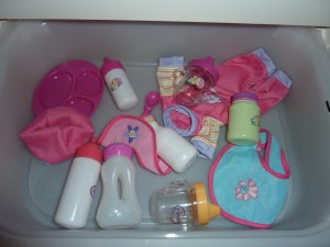 Accessoires vendus avec les poupons.