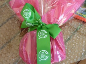 Les produits pour le corps déjà emballés.