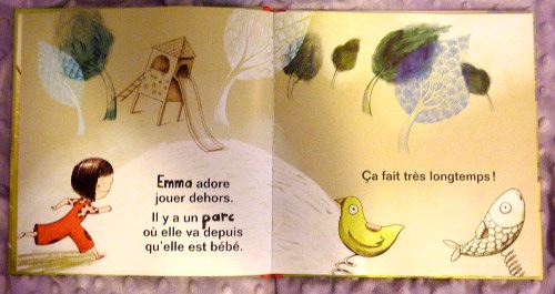 Des illustrations dans les tons verts.