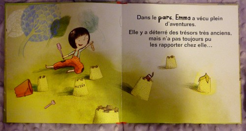 Emma trouve des pansements!